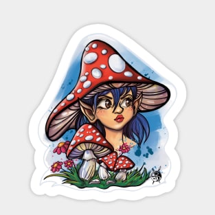 Cute mushroom fairy Sticker